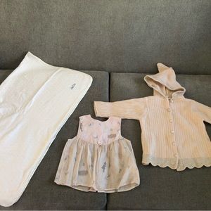 Baby Dior coat, Baby Dior blanket, and Baby Dior tunic